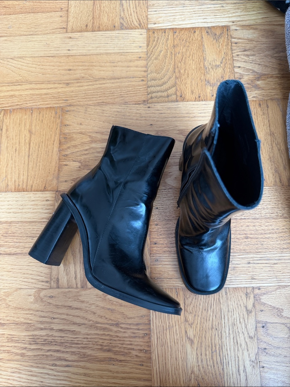 Free People Paris Nights Boots size 36 6 black patent leather
